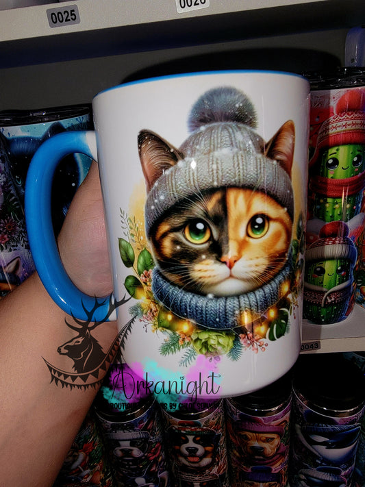 Tasse en céramique sur commande - Collection Hiver 2025 - Chat Écaille de tortue
