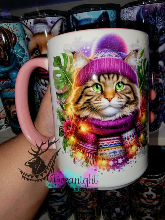 Tasse en céramique sur commande - Collection Hiver 2025 - Maine Coon Tabbie