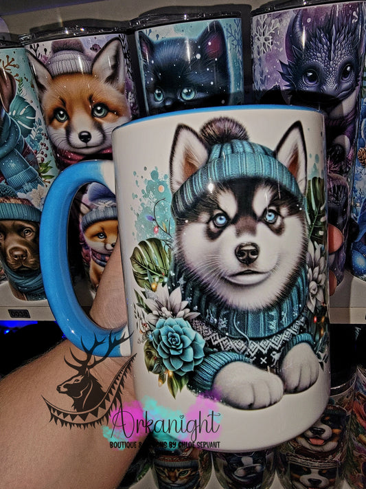 Tasse en céramique sur commande - Collection Hiver 2025 - Bébé Husky