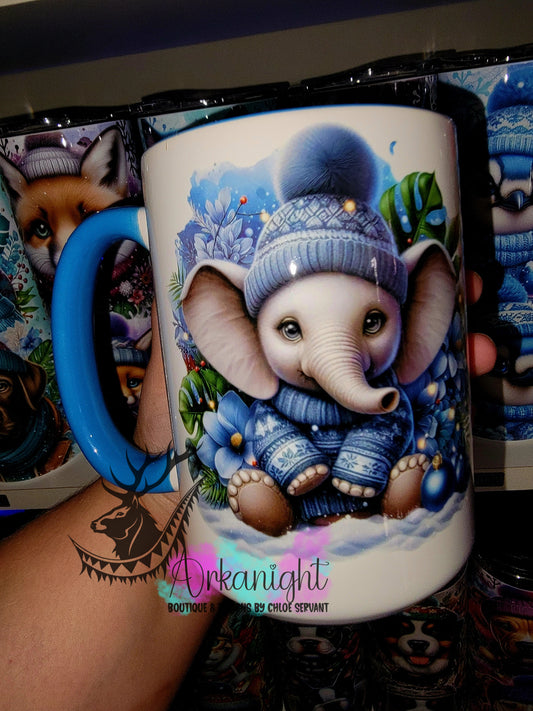 Tasse en céramique sur commande - Collection Hiver 2025 - Éléphant