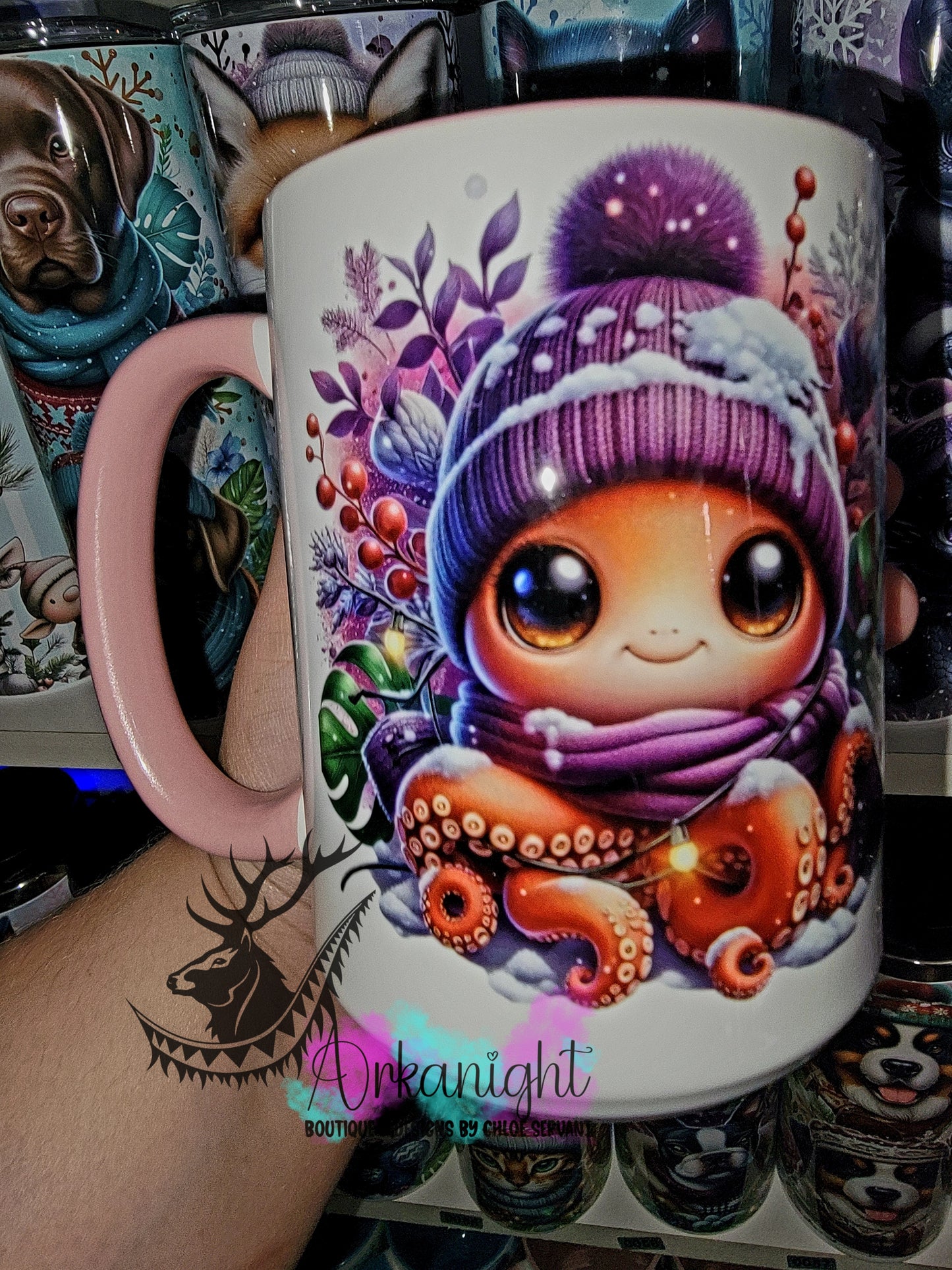 Tasse en céramique sur commande - Collection Hiver 2025 - Pieuvre