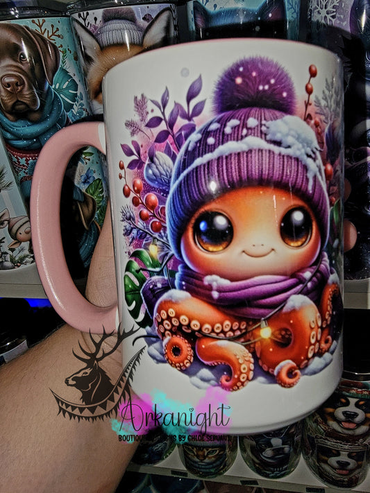 Tasse en céramique sur commande - Collection Hiver 2025 - Pieuvre