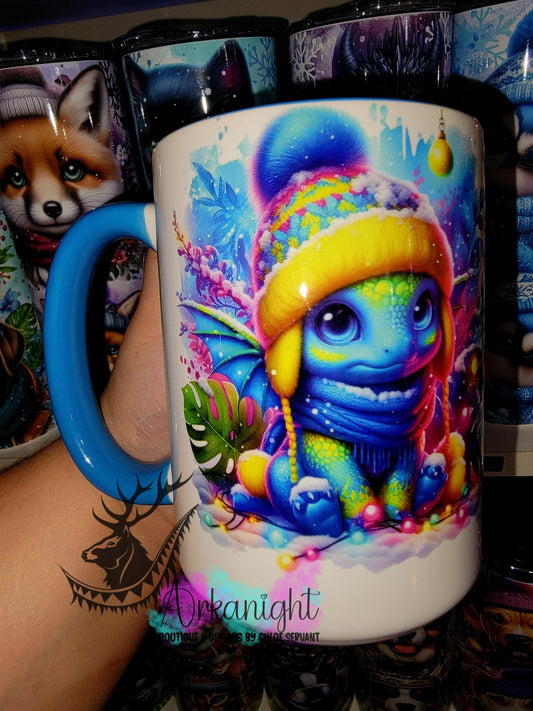 Tasse en céramique sur commande - Collection Hiver 2025 - Dragon Multicolors