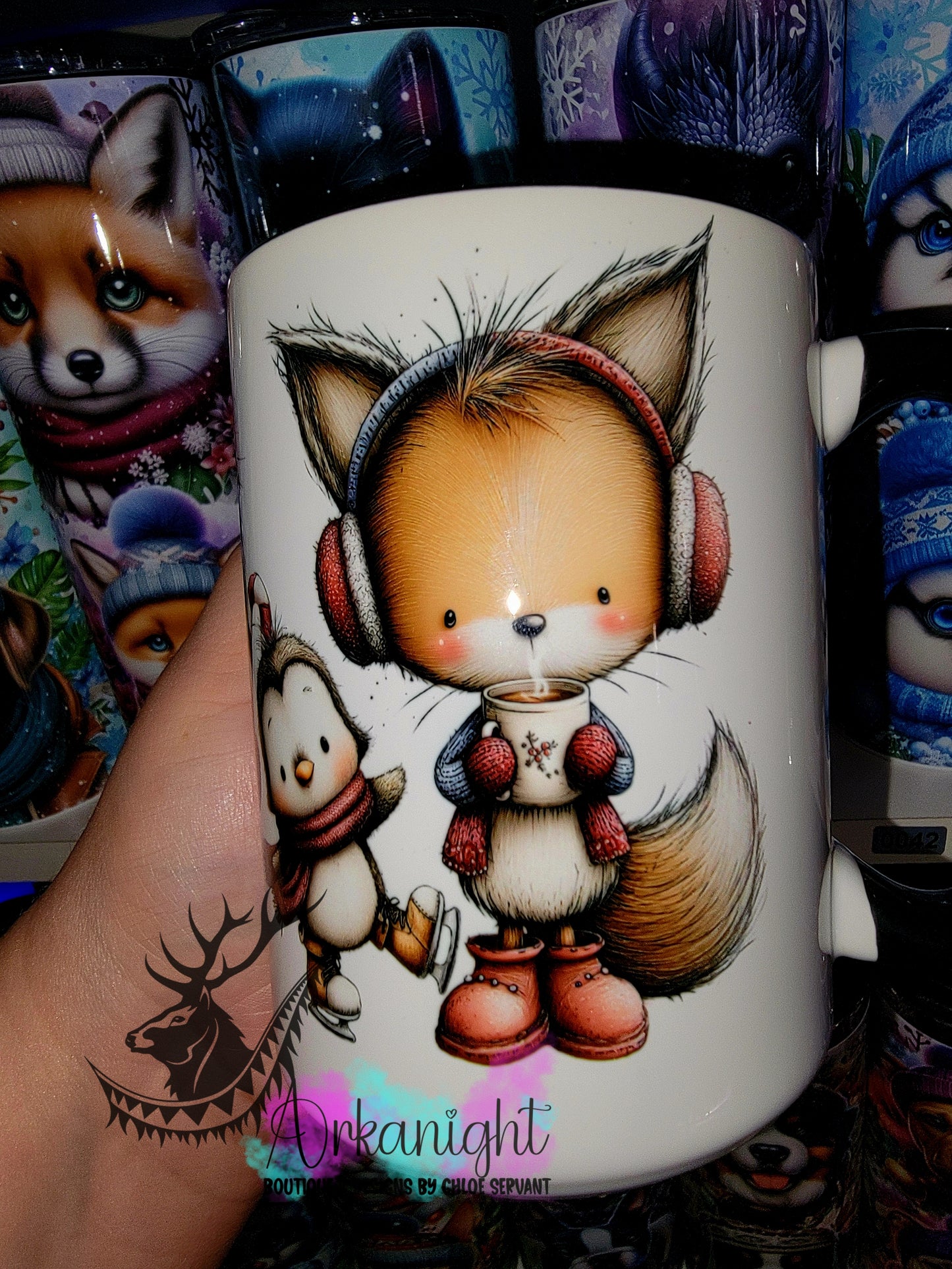 Tasse en céramique sur commande - Collection Hiver 2025 - Animaux Vintages