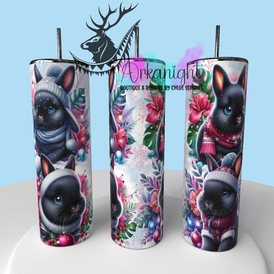 Gourde sur commande - Collection Hiver & Animals 2025 - Lapin Noir