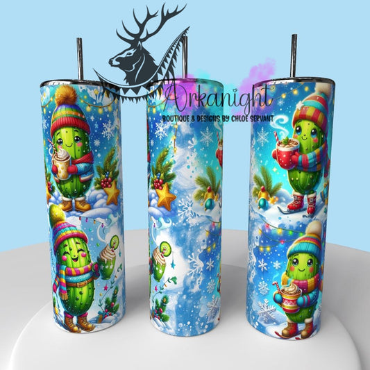 Gourde sur commande - Collection Hiver & Cornichons 2025 - Cornichons Festifs Chocolat Chaud & Ski