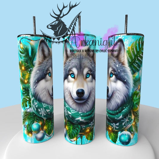 Gourde sur commande - Collection Hiver & Animals 2025 - Loup Gris