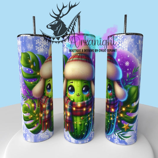 Gourde sur commande - Collection Hiver & Cornichons 2025 - Cornichons Festifs Mauve