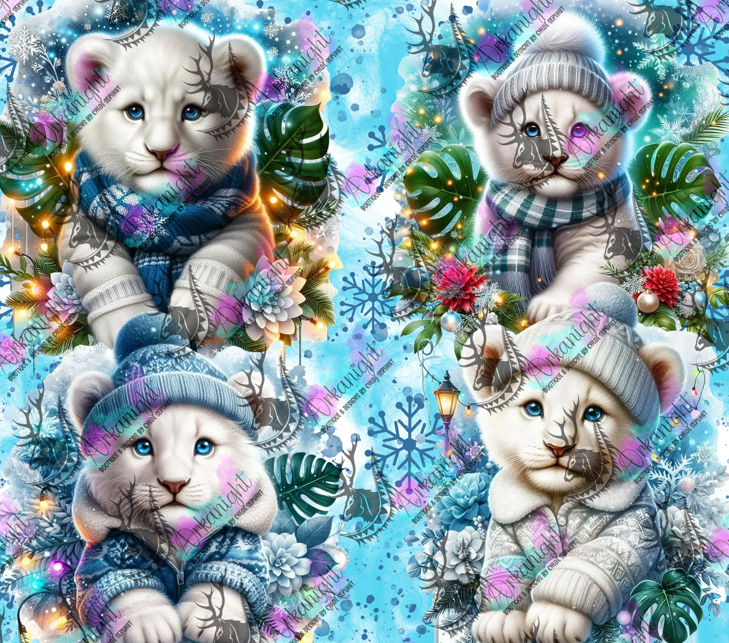Numérique - Collection Hiver & Animals 2025 - Lion Blanc