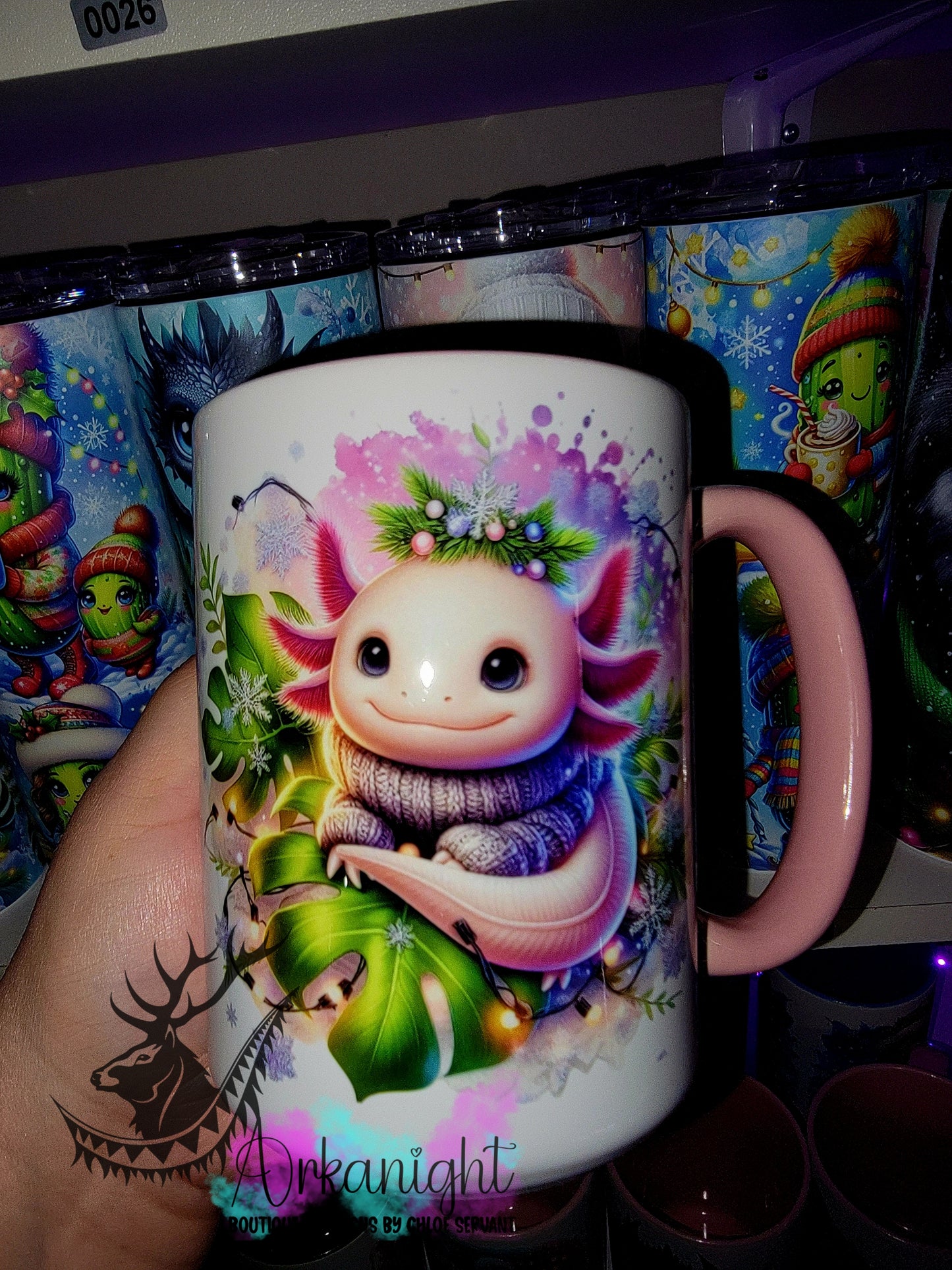 Tasse en céramique sur commande - Collection Hiver 2025 - Axolotl