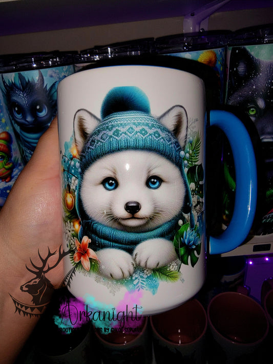 Tasse en céramique sur commande - Collection Hiver 2025 - Renard Blanc