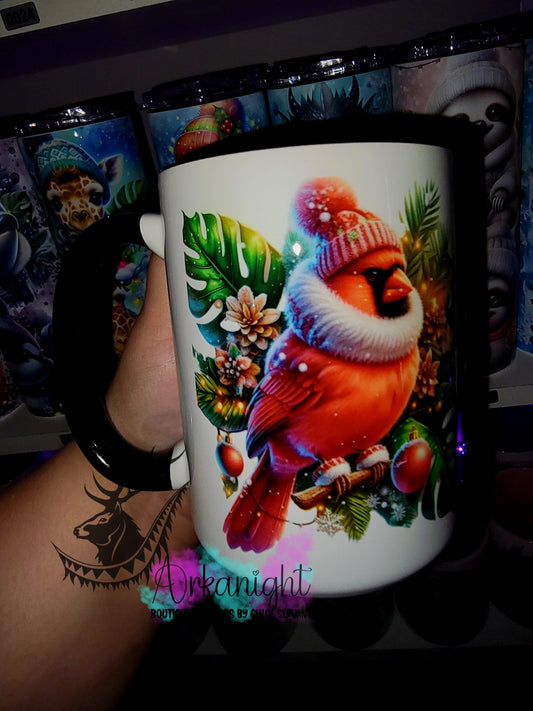 Tasse en céramique sur commande - Collection Hiver 2025 - Cardinal Rouge