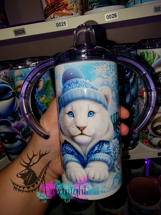 Gourde - Biberon Évolutif sur commande - Collection Hiver 2025 - Lion Blanc