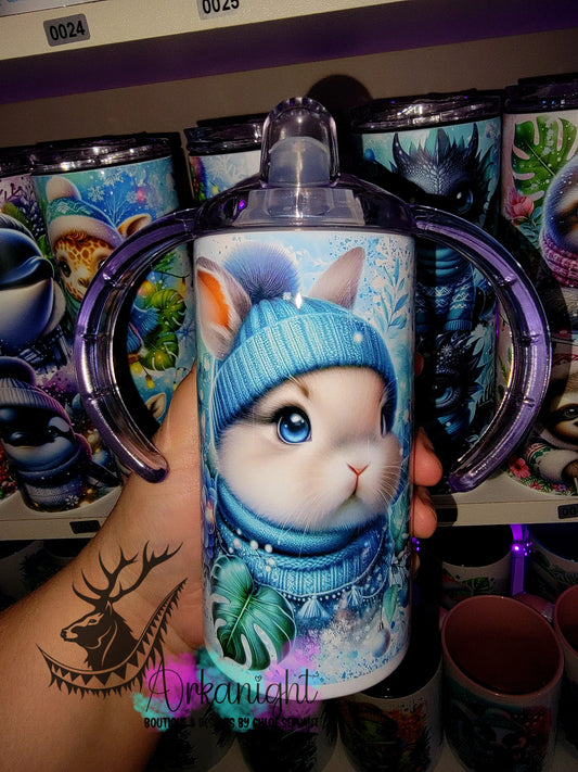 Gourde - Biberon Évolutif sur commande - Collection Hiver 2025 - Lapin Nain