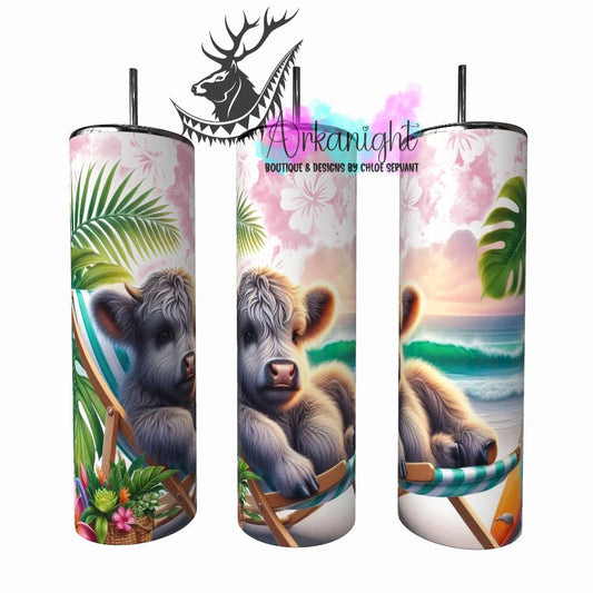 Gourde sur commande - Collection Voyage 2026 - Vache Grise en Vacance