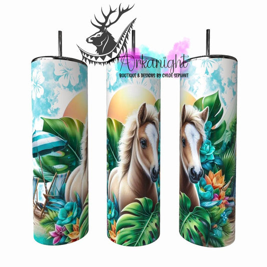 Gourde sur commande - Collection Voyage 2026 - Poulain Palomino en Vacance