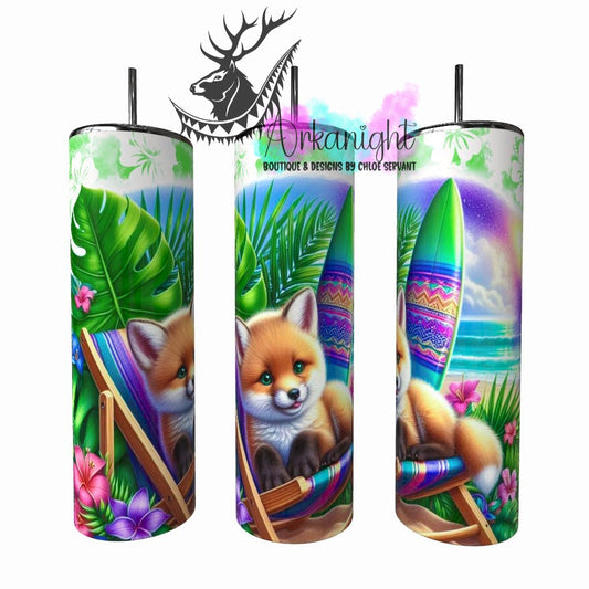 Gourde sur commande - Collection Voyage 2026 - Renard en Vacance