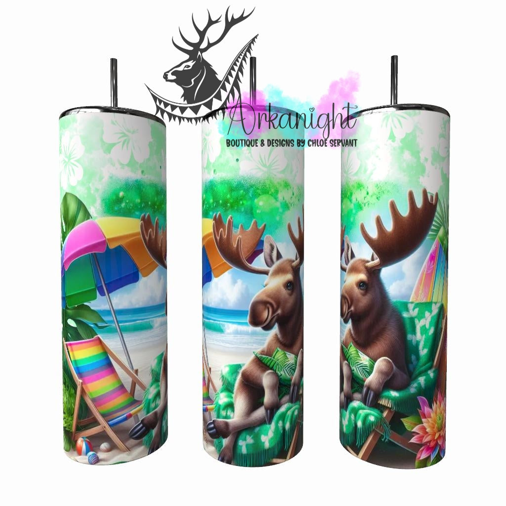 Gourde sur commande - Collection Voyage 2026 - Orignal en Vacance