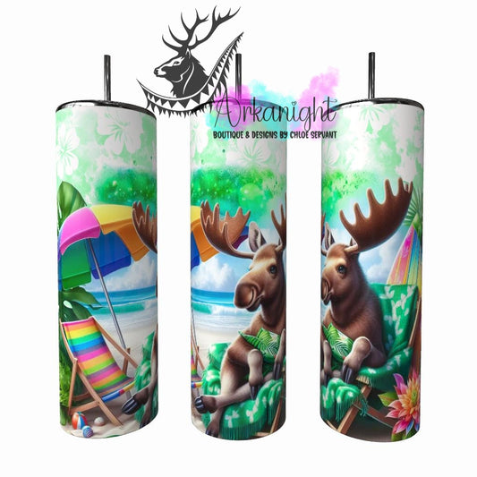 Gourde sur commande - Collection Voyage 2026 - Orignal en Vacance