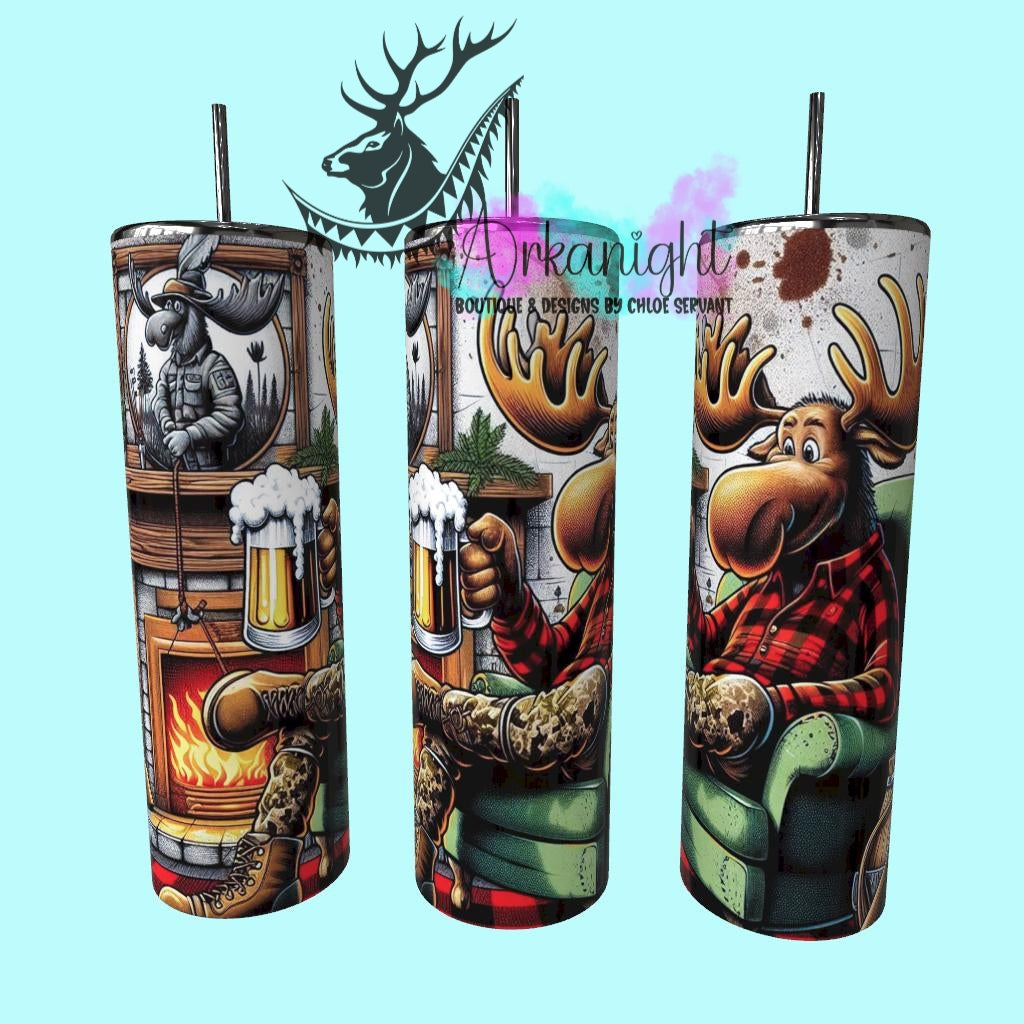 Gourde sur commande - Orignal trophé de chasse