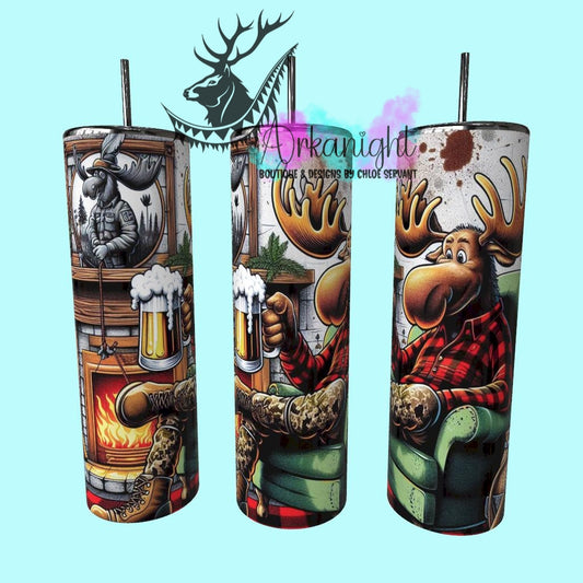 Gourde sur commande - Orignal trophé de chasse