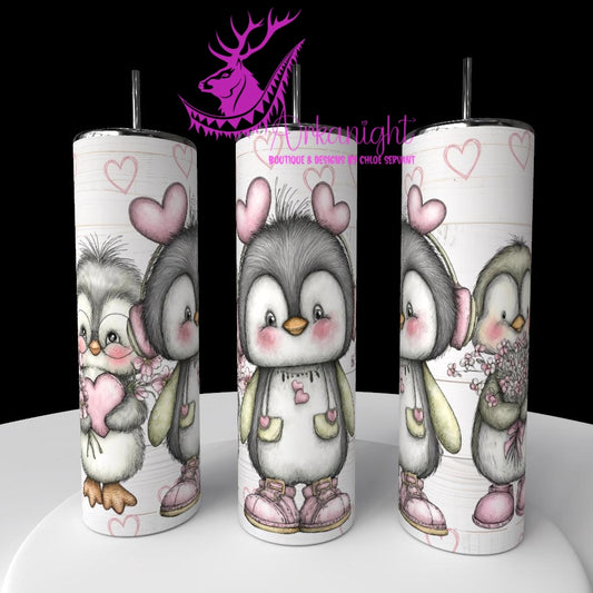 Numérique - Collection Saint-Valentin Vintage 2026 - Old Rose Cute Pinguin