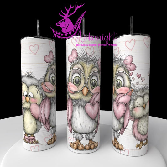 Numérique - Collection Saint-Valentin Vintage 2026 - Old Rose Cute Owls