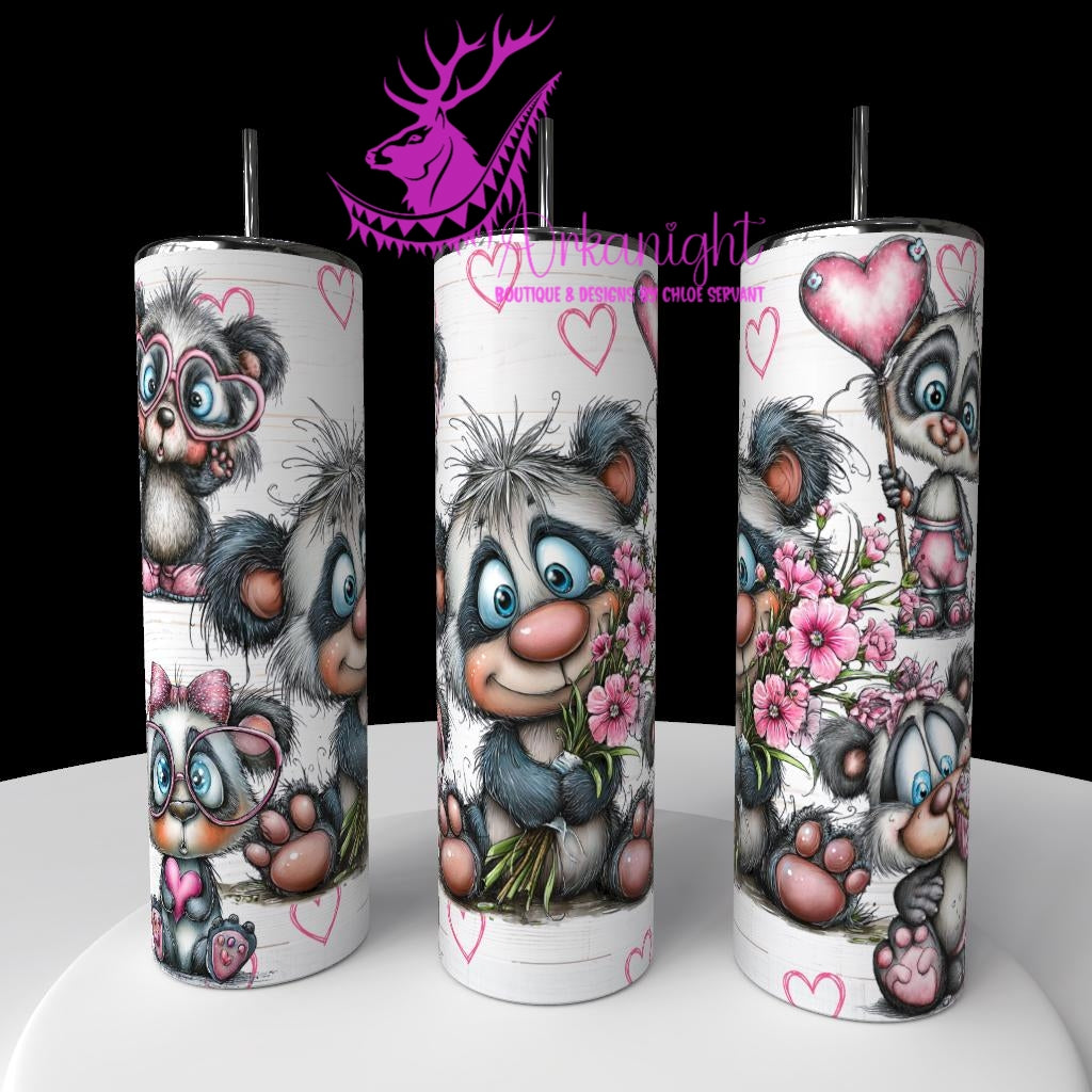 Gourde sur commande - Collection Saint-Valentin 2026 - Cute Panda - 02