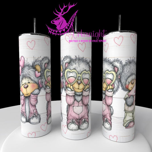Numérique - Collection Saint-Valentin Vintage 2026 - Dust Pink Cute Gray Bear