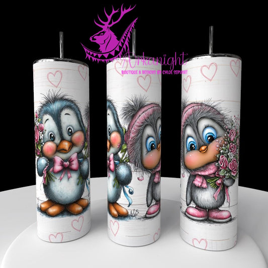 Numérique - Collection Saint-Valentin Vintage 2026 - Cute Pingouin couple