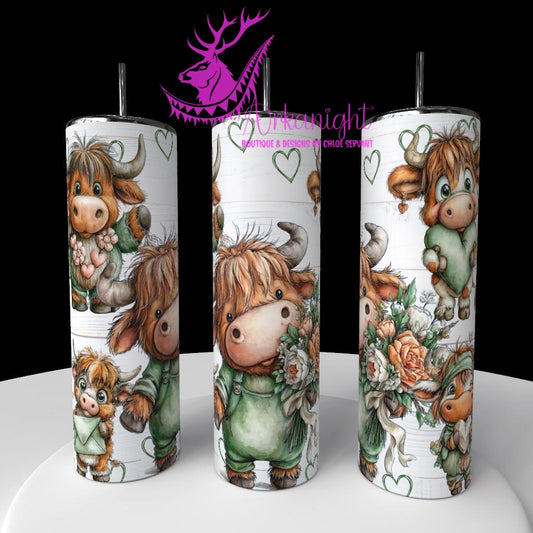 Numérique - Collection Saint-Valentin Vintage 2026 - Sage Green Highland Cow