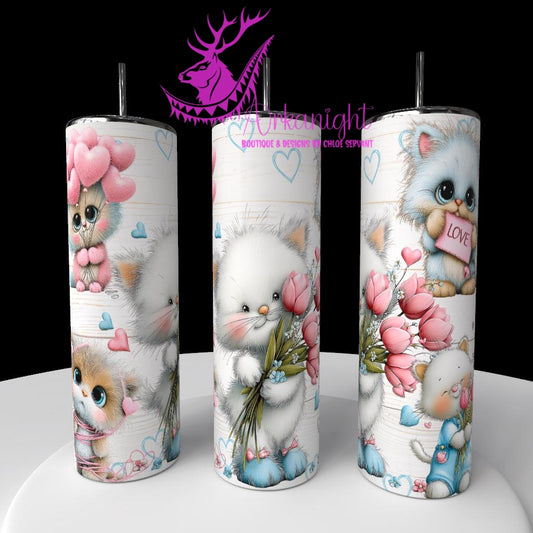 Numérique - Collection Saint-Valentin Vintage 2026 - Old Pink Cute Fluffy cat