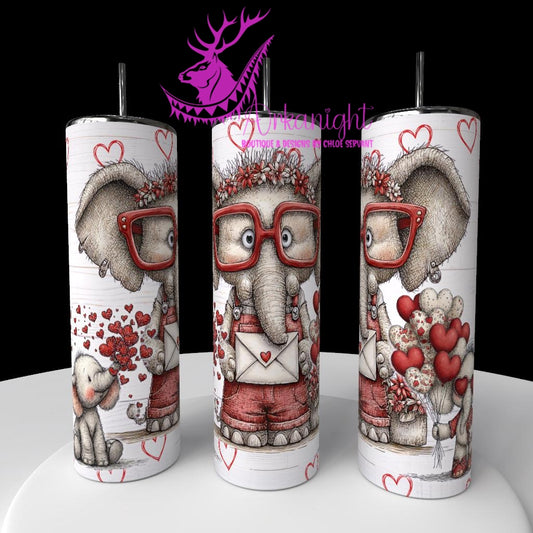 Numérique - Collection Saint-Valentin Vintage 2026 - Éléphant