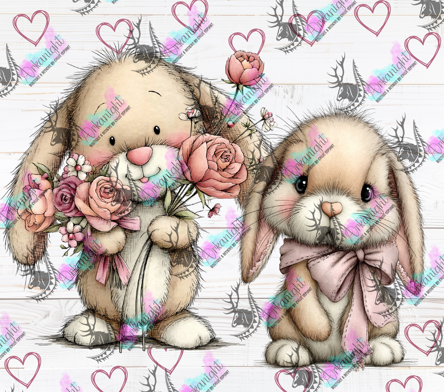 Numérique - Collection Saint-Valentin Vintage 2026 - Old Pink Bunny - 02
