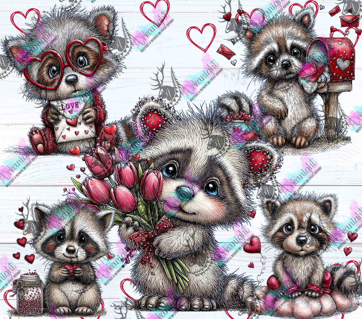 Numérique - Collection Saint-Valentin Vintage 2026 - Red Raccon