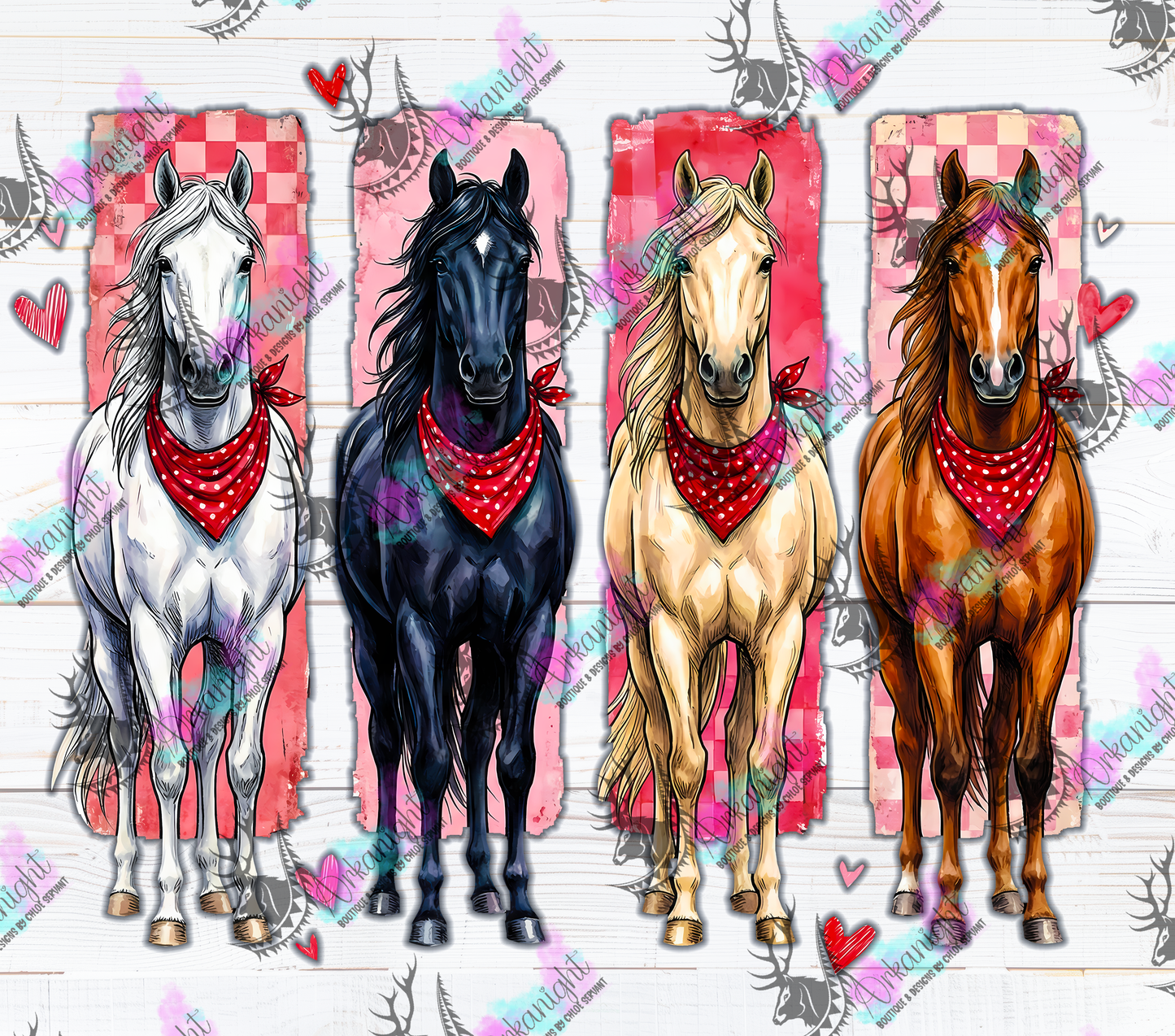 Numérique - Collection Saint-Valentin Vintage 2026 - Horses Paintbrush