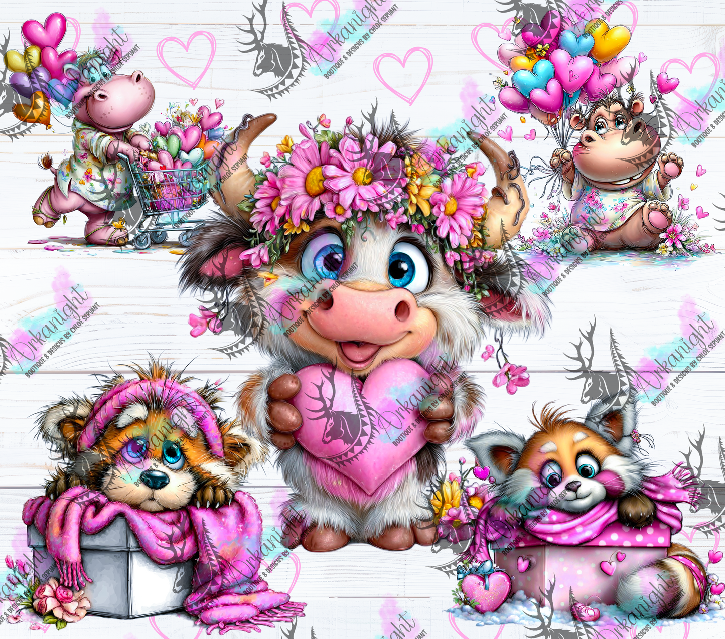 Numérique - Collection Saint-Valentin Vintage 2026 - Lover Animals