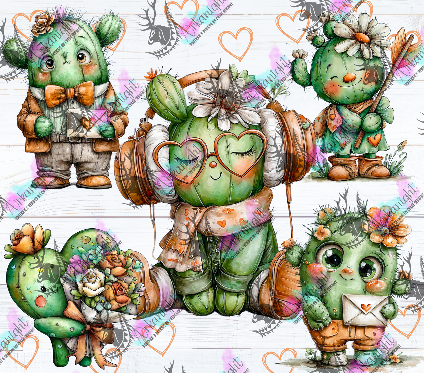 Numérique - Collection Saint-Valentin Vintage 2026 - Lover Cactus