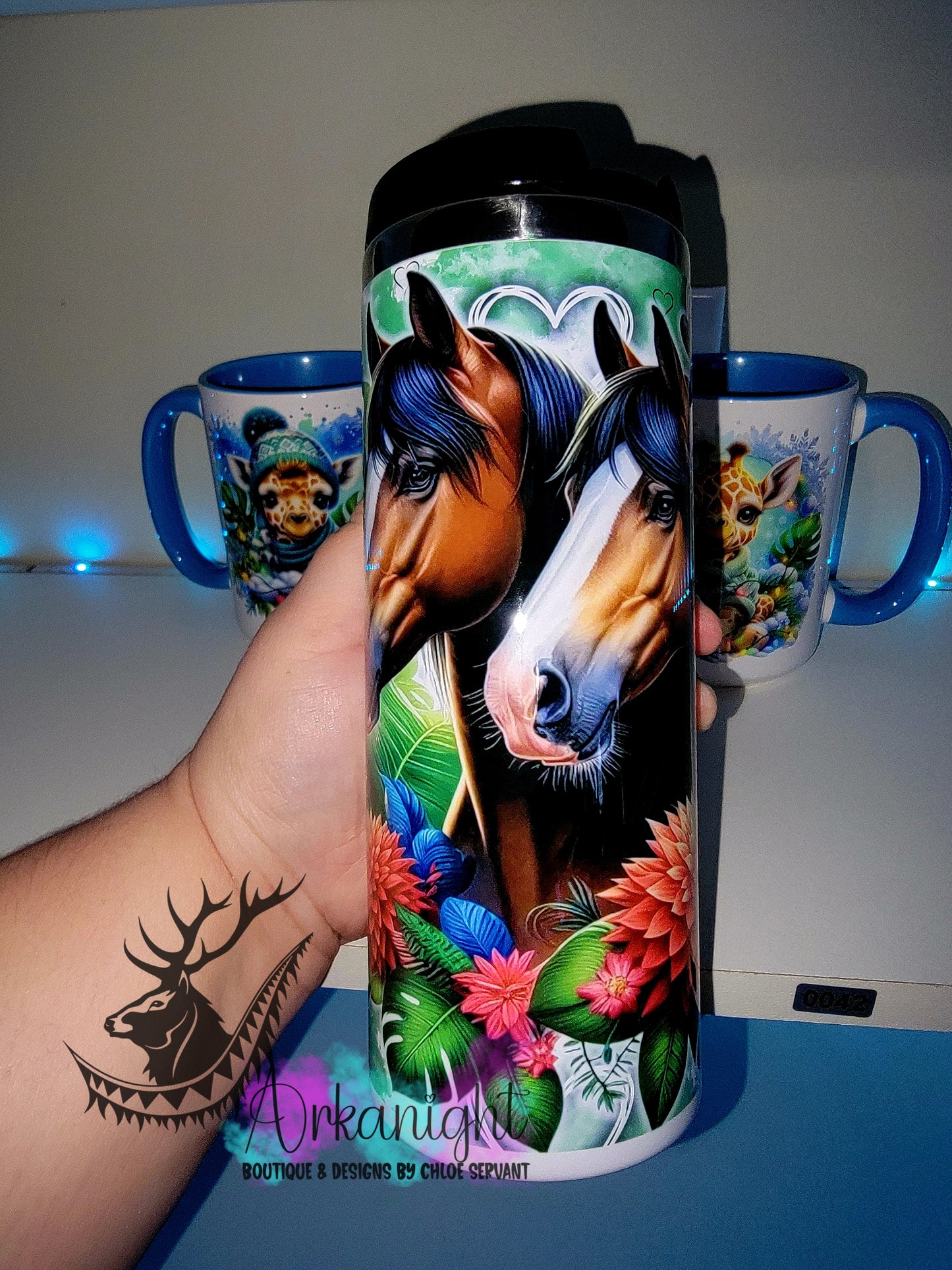 Gourde sur commande - Couvercle à café - 14 oz - Collection Saint-Valentin 2026 - Clydesdale Amoureux