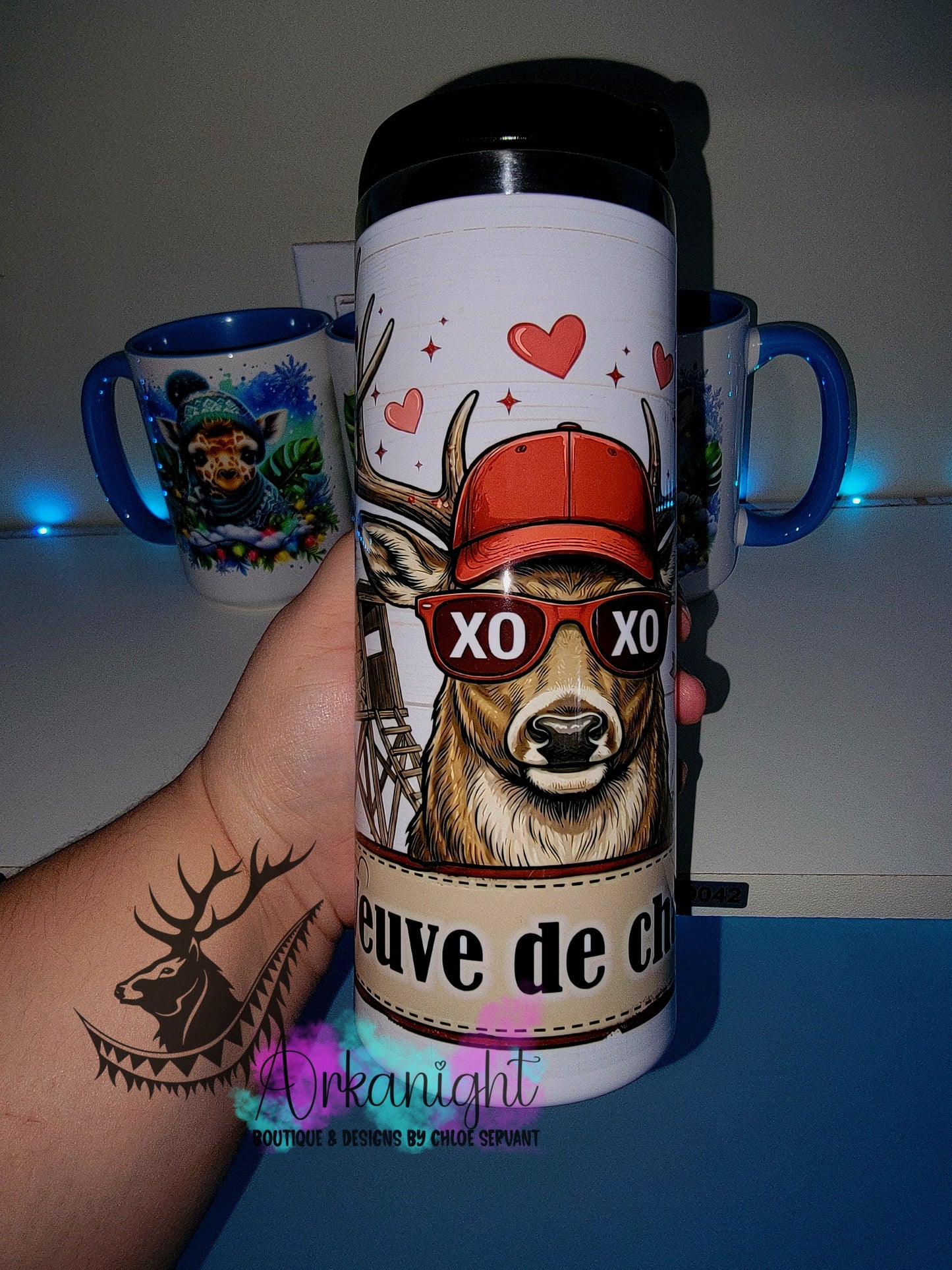 Gourde sur commande - Couvercle à café - 14 oz - Collection Saint-Valentin 2026 - Veuve de Chasse