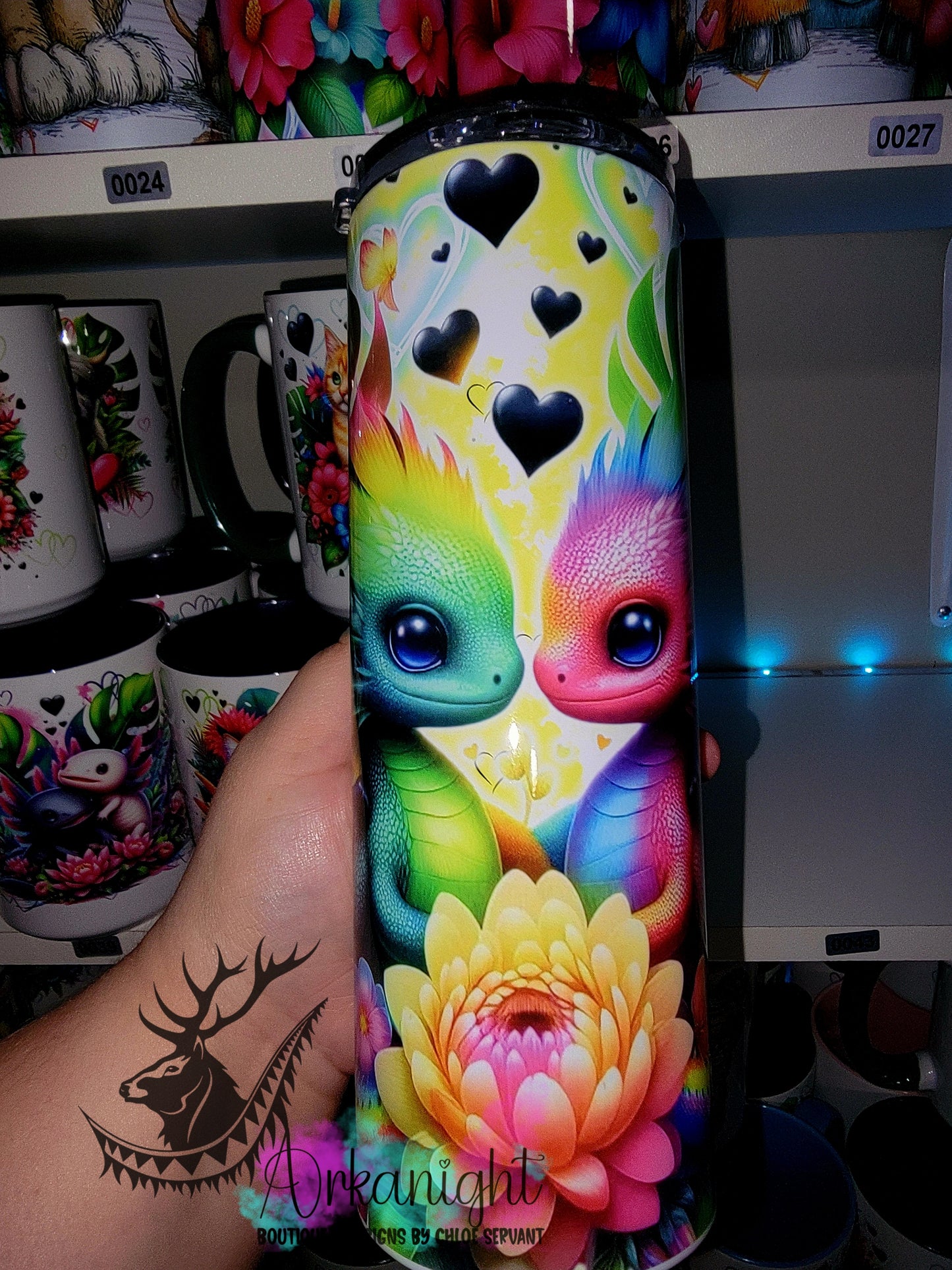 Gourde sur commande - Collection Saint-Valentin 2026 - Dragon - Multicolors- 02