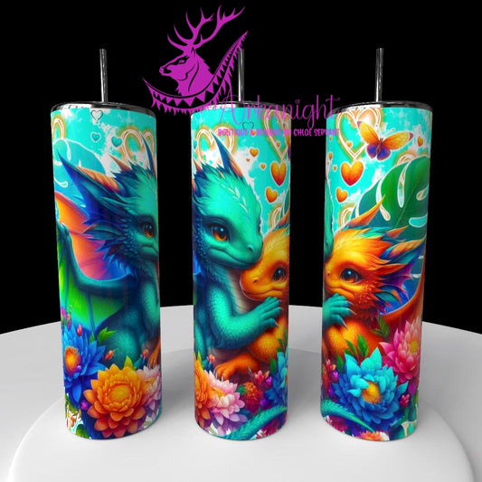 Numérique - Collection Saint-Valentin 2026 - Dragon - Turquoise & Orange - 01