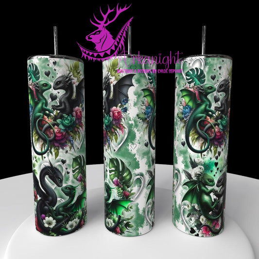 Numérique - Collection Saint-Valentin 2026 - Dragon - Noir & Vert Forêt - Multi