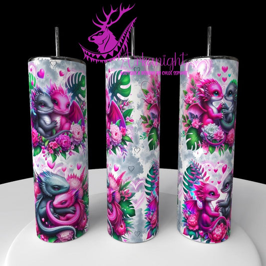 Numérique - Collection Saint-Valentin 2026 - Dragon - Gris & Rose
