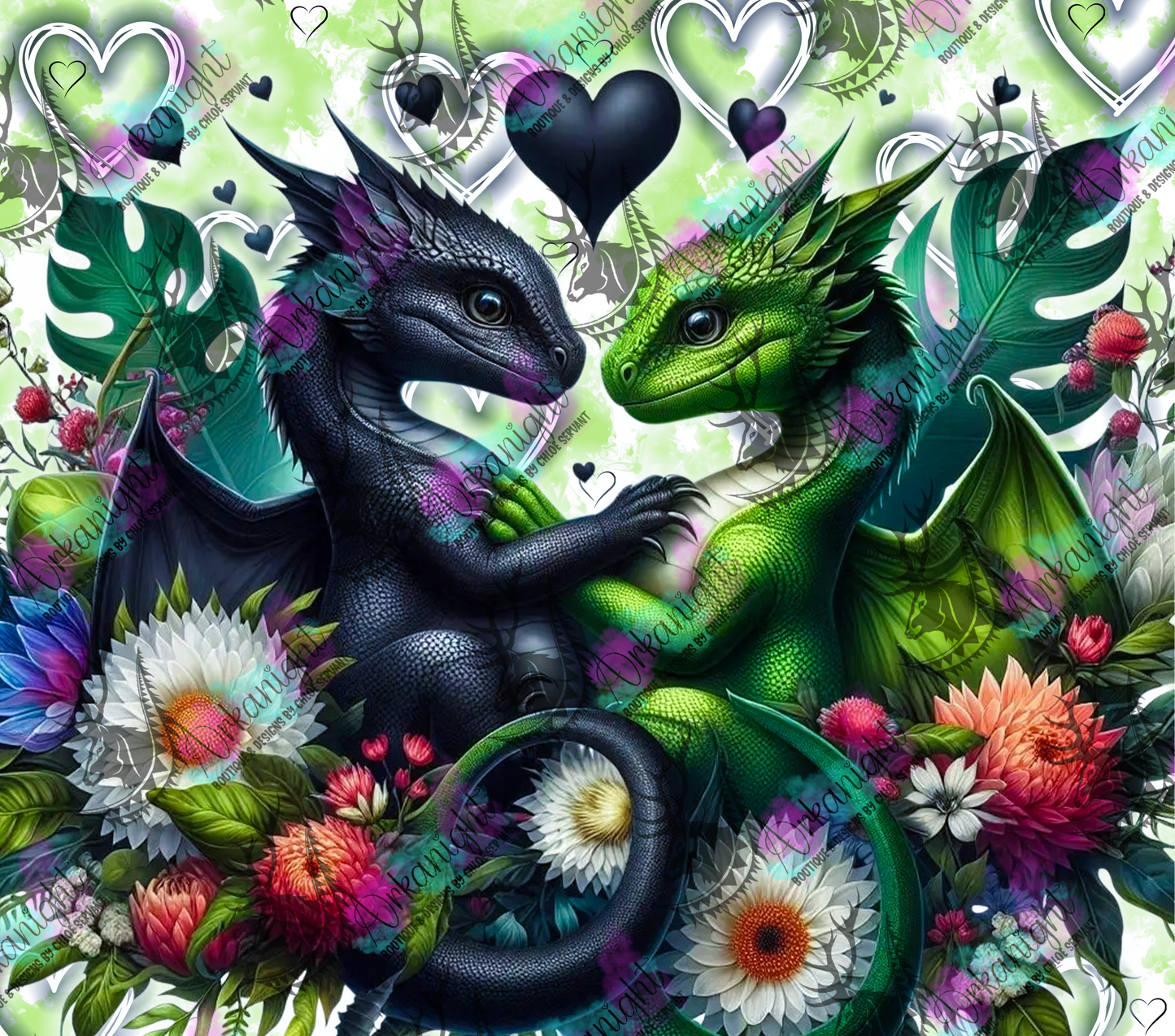 Numérique - Collection Saint-Valentin 2026 - Dragon - Black & Green