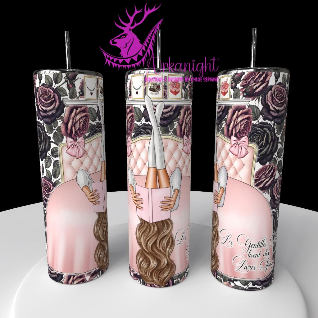 Gourde sur commande - Collection Lecture - Dark Romance 2026 - Good Girls read bad books - Brun Pale / Châtain - 9 Choix variés