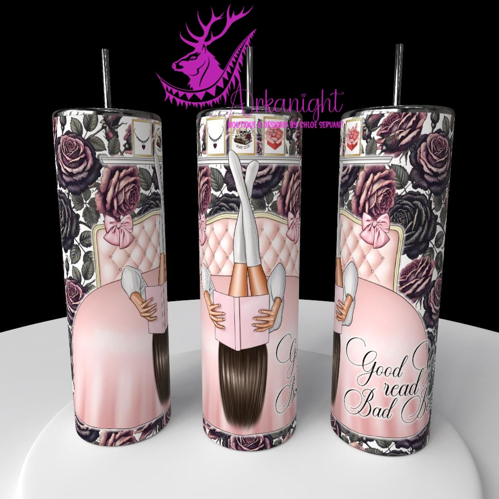 Gourde sur commande - Collection Lecture - Dark Romance 2026 - Good Girls read bad books - Brun Foncé / Noir - 9 Choix variés