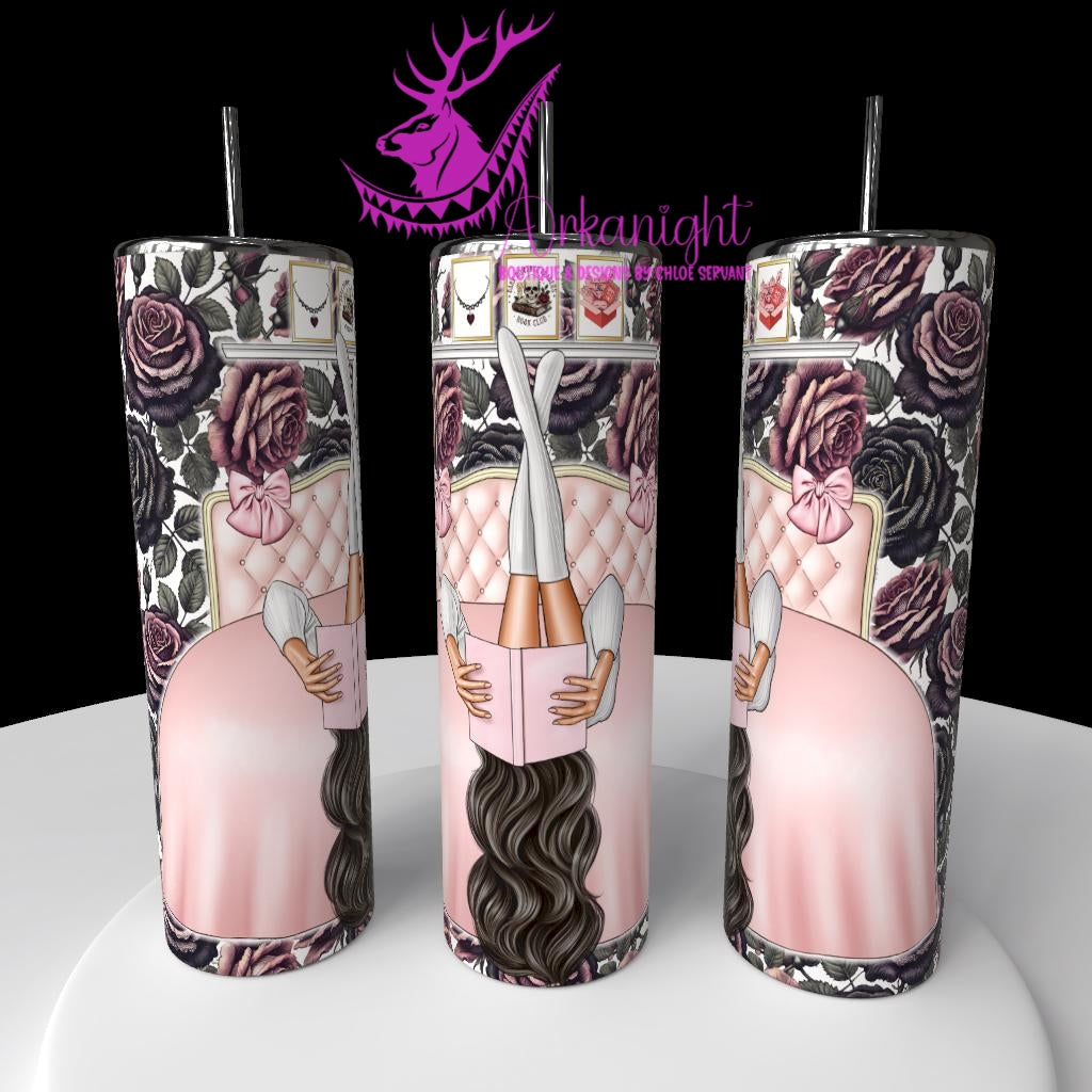 Gourde sur commande - Collection Lecture - Dark Romance 2026 - Good Girls read bad books - Brun Foncé / Noir - 9 Choix variés