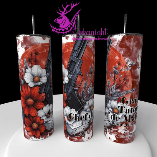 Gourde sur commande - Collection Lecture - Dark Romance 2026 - Mafia Boss Book Boyfriend   - Choix Français,  Anglais ou Sans Écritures