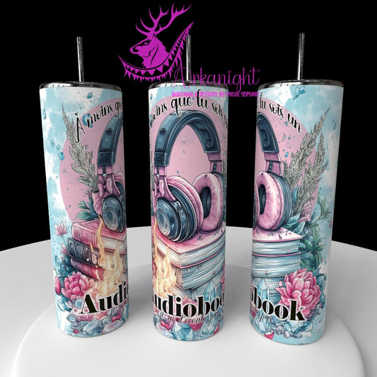 Gourde sur commande - Collection Lecture - Dark Romance 2026 - Si tu n'est pas un Audiobook , je ne t'écoute pas - Choix Français,  Anglais ou Sans Écritures